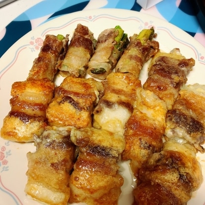 焼肉のタレ！簡単で美味しいですね｡.ʚɞ .｡
アスパラも一緒に巻いてみました。
子供達に大好評( ◜ᴗ◝)有難うございました॰˳ཻ̊♡